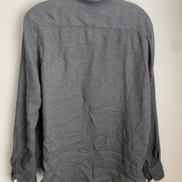 Frank & Eileen Gray Relaxed Button Down Shirt with Notched Collar - Picture 4 of 4